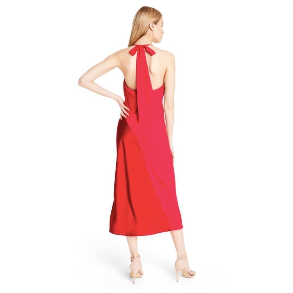 CUSHNIE x Target Red Slip Dress with Bow Holiday Christmas Valentine's Day 12 - Picture 5 of 7
